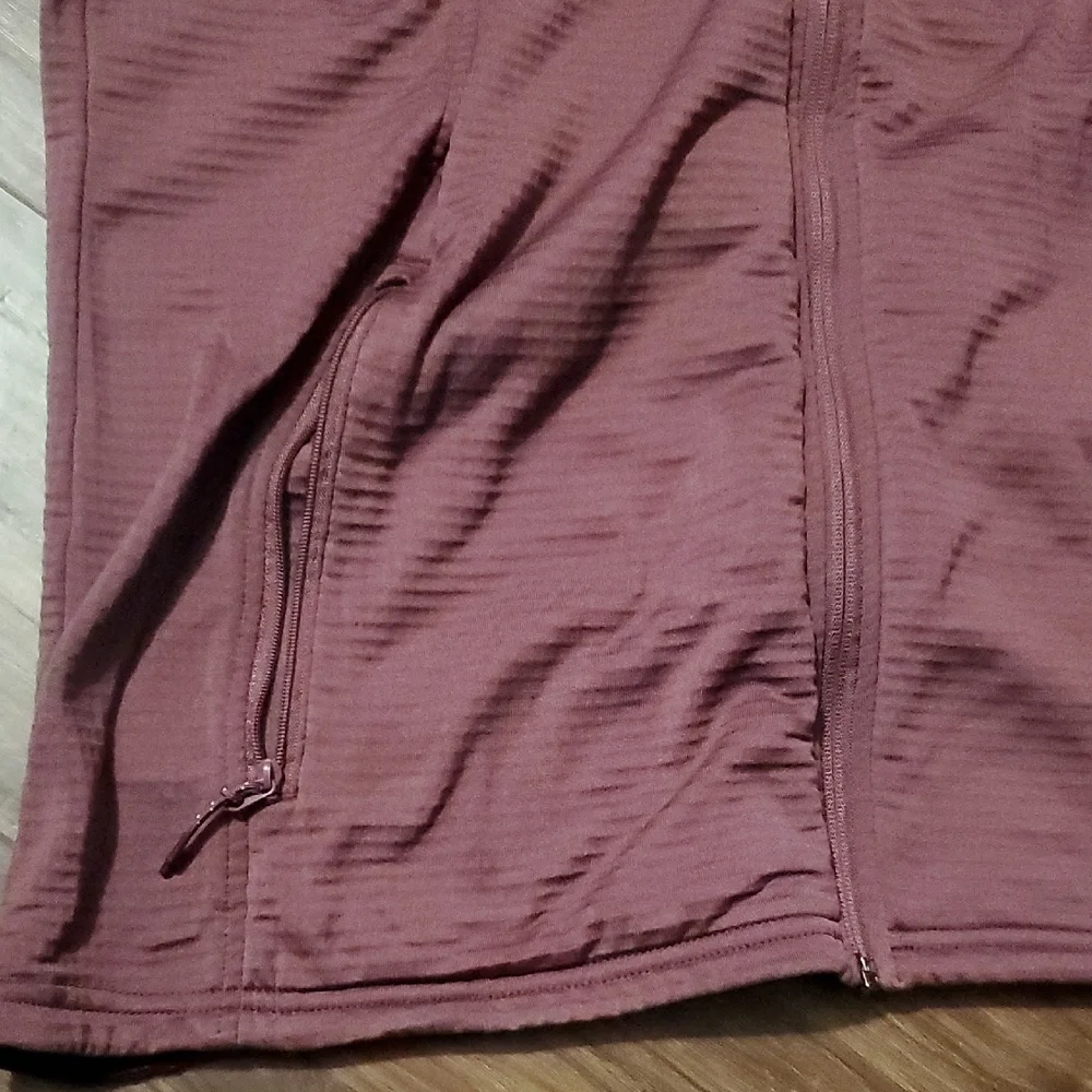 5.11 Tactical Ribbed Mauve-Burgundy Full-Zip Mid Layer Jacket - Picture 5 of 11